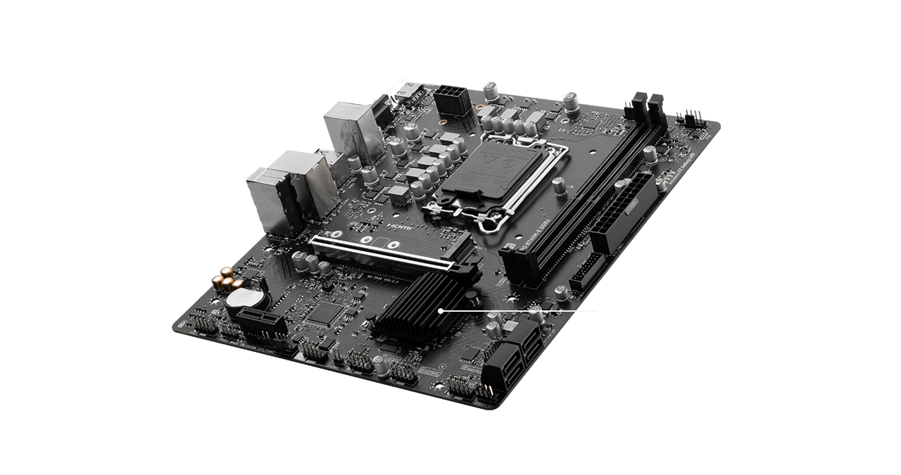 MSI PRO B760M-E DDR4 MOTHERBOARD - Image 2
