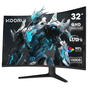 KOORUI 32" G3221SC 2K 170Hz 90% DCI-P3 Curved Gaming Monitor